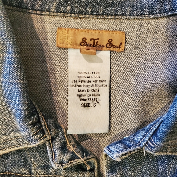 See Thru Soul Jean Jacket - Picture 3 of 9